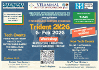TRIDENT 2K26 National Level Technical Symposium Poster